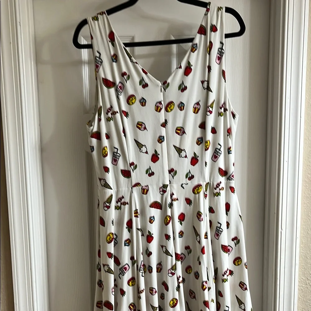 White Patterned Women's Dress - Picture 3 of 4